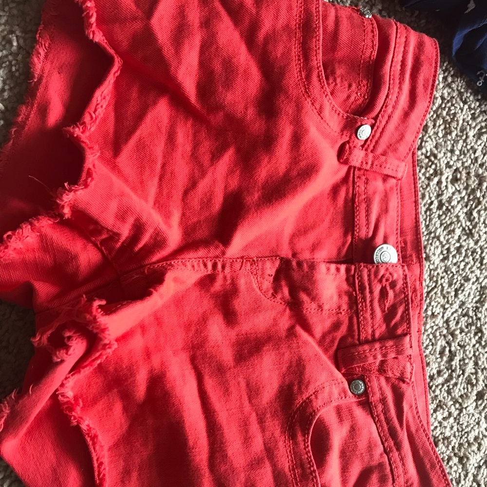 Red wallflower shorts